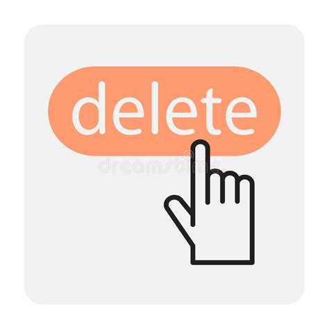 Delete Finger Button Finger Gesture User Interface Vector