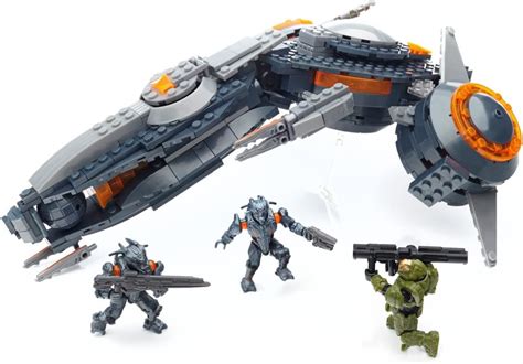 Mega Bloks Toy Halo Phaeton Gunship 455 Piece Building Set Includes