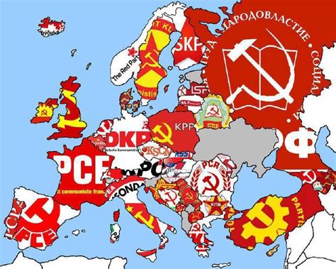 Communist Party Flags Across Europe Rleftvexillology