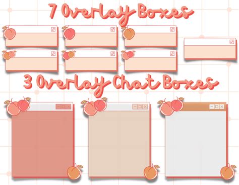Complete Animated Peach Twitch Stream Overlay Pack Etsy Canada