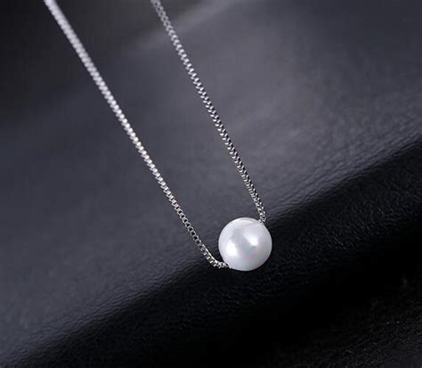 925 Sterling Silver Pearl Necklace Fashion Wild Single Pearl Necklace For Women And Girls T0149