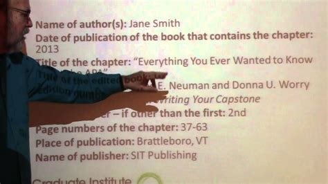 The apa 7th edition referencing system. Citing a Chapter in an Edited Book in APA Format - YouTube