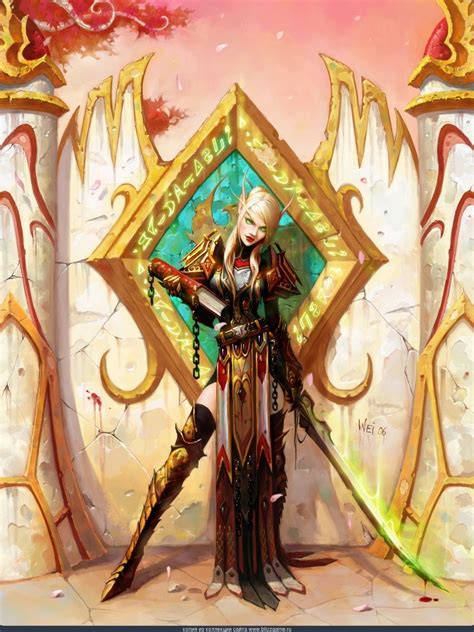 Blood Elf Female Paladin By Wei Wang Anime~gaming~scifi Warcraft