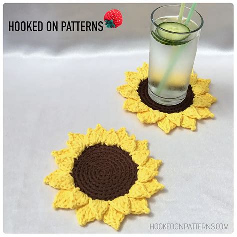 Crochet Patterns Galore Sunflower Coasters
