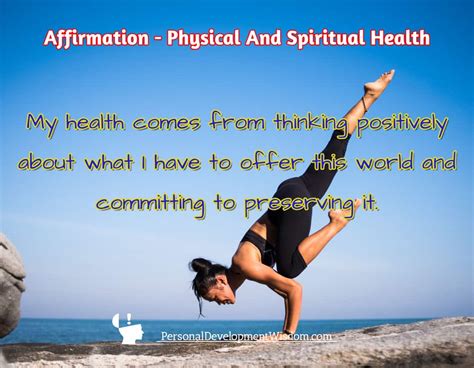What does it really mean for nurses? Affirmation - Physical And Spiritual Health