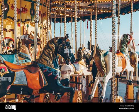 Merry Go Round Carousel Silhouette Hi Res Stock Photography And Images