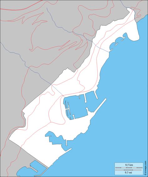 Enlargeable, detailed map of monaco. Monaco : free map, free blank map, free outline map, free ...