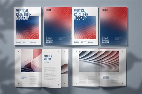 Free Vertical Catalog And Magazine Mockup Behance