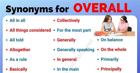 Another word for good that describes a person's character. Another Word for OVERALL: List of 28 Useful Synonym for ...