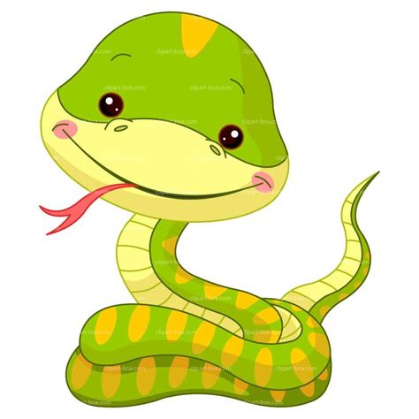 Slytherin Snake In 2020 Cartoon Illustration Cute Snake Animal Clipart
