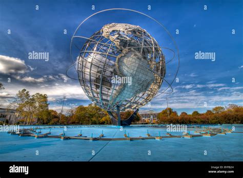 The Unisphere At Flushing Meadow Park In Queens At Sunset Built By Us