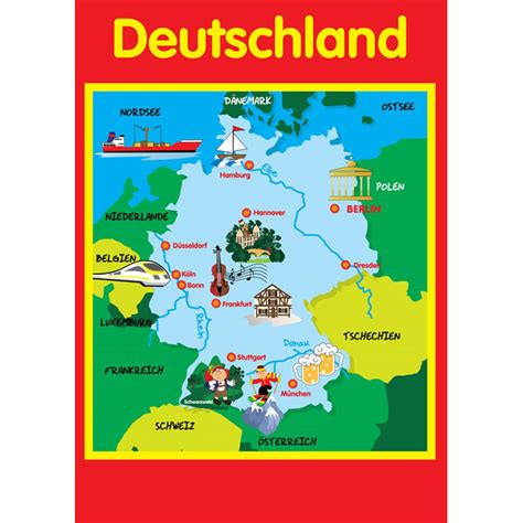 Search and share any place. Map of Germany - A2 Poster - Little Linguist