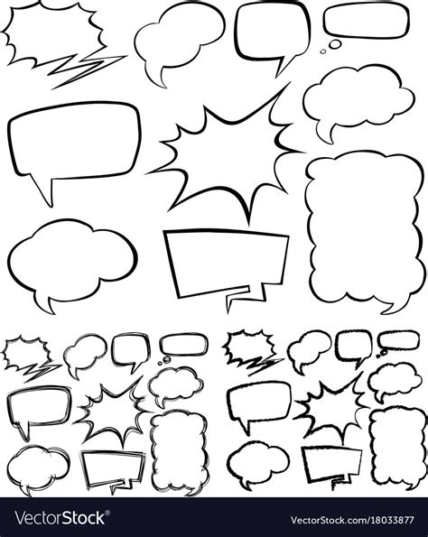 Different Shape Of Speech Bubbles Royalty Free Vector Image