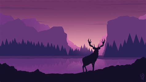 Deer Digtial Vector Art 4k Wallpaper 4k