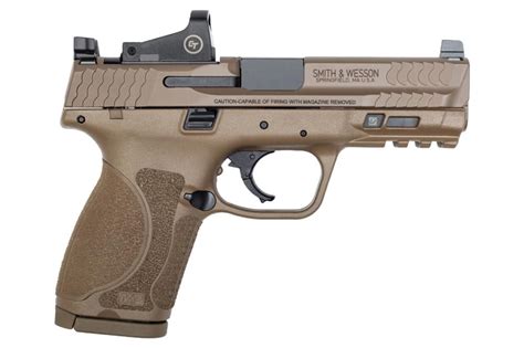 Smith And Wesson Mandp9 M20 Compact 9mm Fde Pistol With Crimson Trace Red