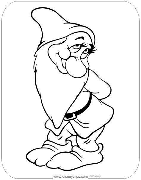 Sleepy Dwarf Coloring Pages
