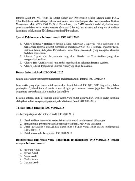 Menurut (sukrisno agoes , 2004), audit adalah pemeriksaan yang dilakukan untuk secara kritis dan sistematis oleh pihak yang independen, laporan keuangan yang disusun oleh manajemen dan catatan akuntansi dan bukti pendukung, dalam rangka memberikan pendapat atas kewajaran laporan keuangan. Contoh Laporan Audit Internal Iso 9001 - Seputar Laporan