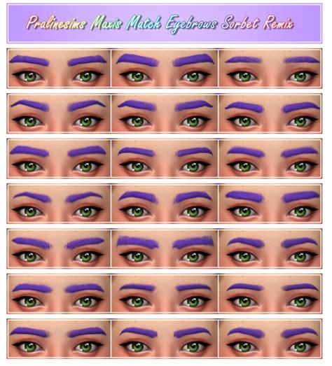 Sims 4 Pralinesims Maxis Match Eyebrows Micat Game