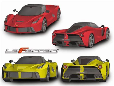 Ferrari Laferrari Paper Car Paper Toys 3d Paper Hybrid Sports Car