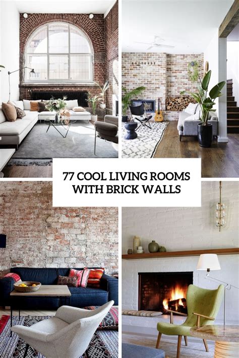 Brick Wall Living Room Interior Design Tutorial Pics