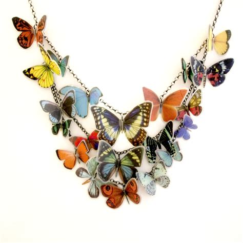 Multi Butterfly Necklace Contemporary Necklaces Pendants By