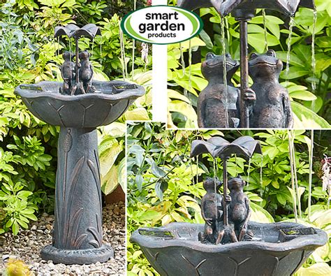 Frog Frolics Solar Birdbath Water Feature Water Gardening Direct