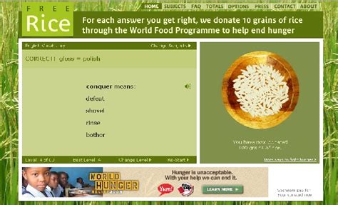 Free Rice Expands Your Word Power And Feeds The Hungry Geekdad