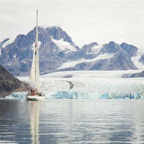 Knud Rasmussen Glacier During A Sail Adventure In Greenland That
