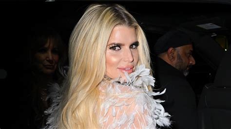 jessica simpson shows off skintight bodycon jumpsuit good morning america