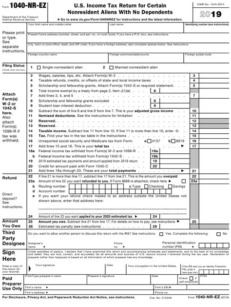 2022 Federal Tax Form 1040ez Fillable Fillable Form 2023