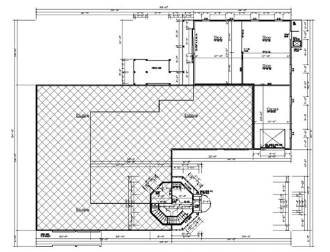 Shopping Area Plan With Architectural Detail Dwg File