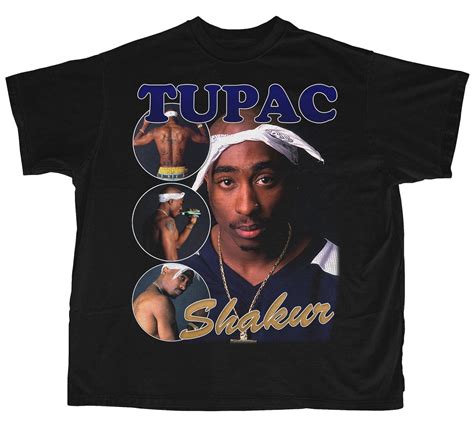 Tupac Shakur Shirt Bootleg Rap Tee Short Sleeve Unisex Etsy