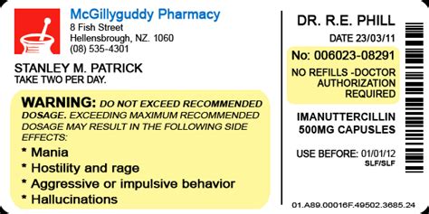 Prescription pill bottle label instructions get better. Pill Bottle Label by LastGambit on DeviantArt