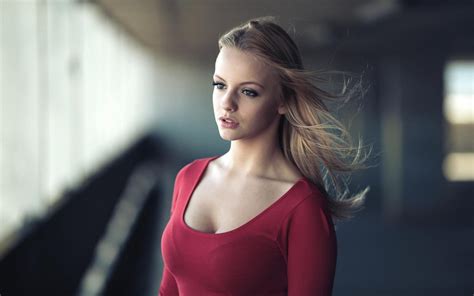 Red Dress Blonde Hd Girls 4k Wallpapers Images Backgrounds Photos