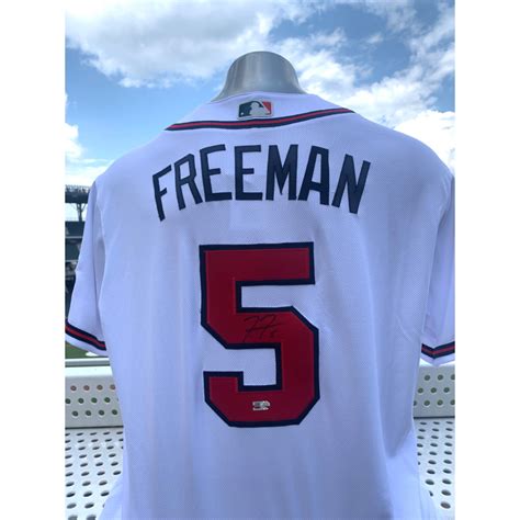 Freddie Freeman Mlb Authenticated Autographed Home Jersey With Braves