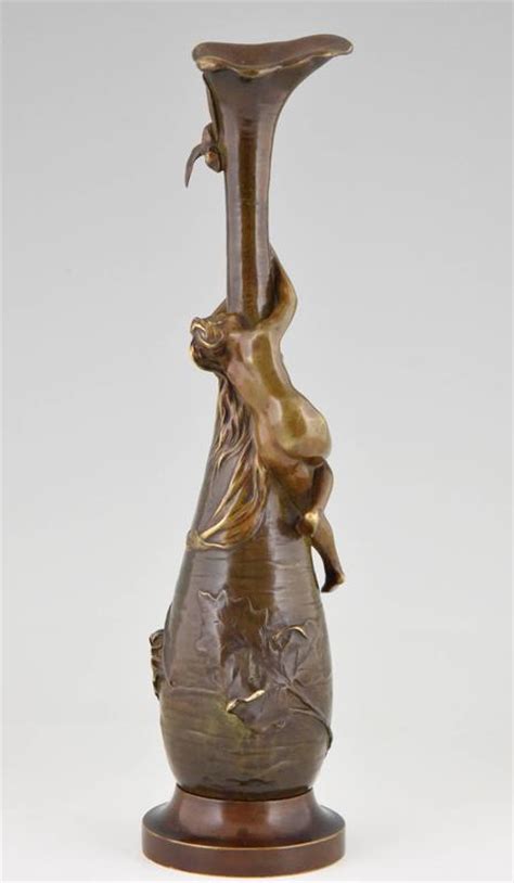 French Bronze Sculptural Art Nouveau Vase With Nude By Antoine Bofill At Stdibs