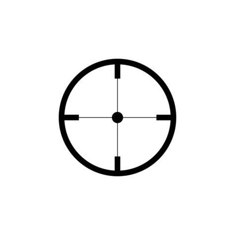 Sniper Rifle Aim Isolated On White Crosshair Target Choose Destination