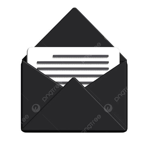 Messages 3d Icon In Black Message Icon Email Icon Office Icon Png