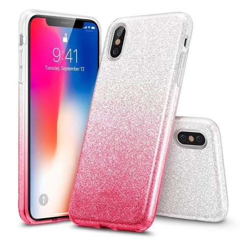 Iphone X Case Esr Iphone X Glitter Sparkle Bling Case Ombre Pink