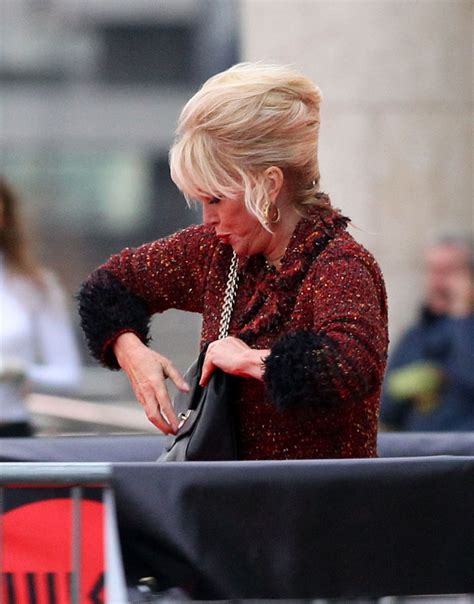 Joanna Lumley On The Set Of Absolutely Fabulous In London
