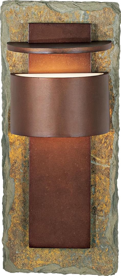 Kembra Slate Copper 19 High Outdoor Wall Sconce Glo Lampsplus