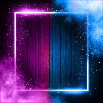 Discover free hd iphone png images. Abstract Futuristic Neon Light Frame With Smoke, Neon ...