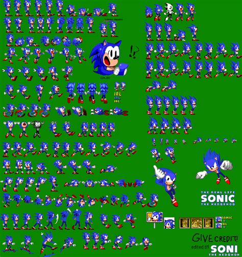 The Real Life Sonic Sonic 2 Style Sprite Sheet By Sonithehedghoh On