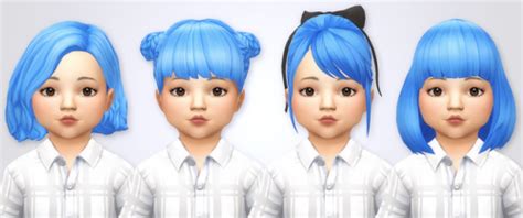 13 Cc Toddler Hair Recolors By Noodles Sims 4 Panda Cc