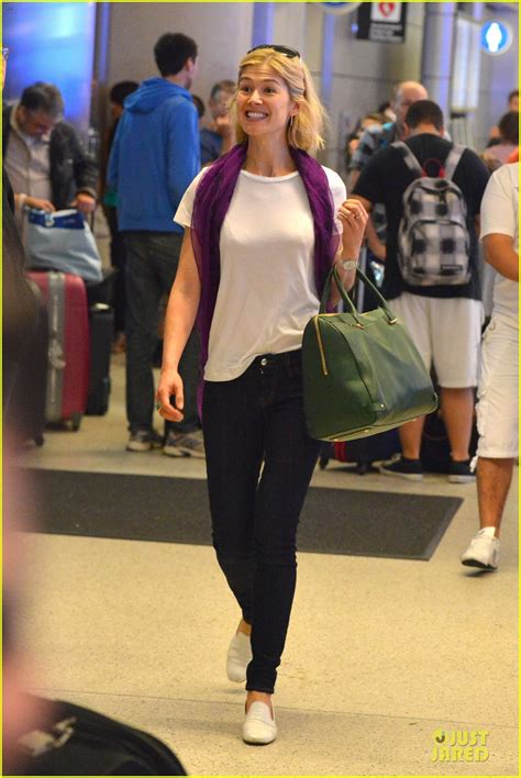 Full Sized Photo Of Rosamund Pike Lax Arrival After Gone Girl Casting