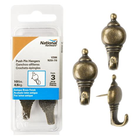New National Hardware N259 770 Decorative Push Pin Picture Hangers