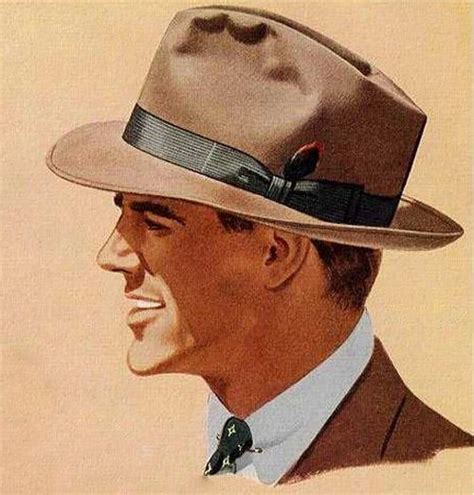 Fedora Vintage Mens Fashion Hats For Men Mens Fashion Illustration
