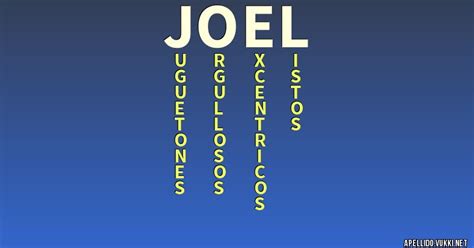 Que Significa El Nombre De Joel Habitatstory