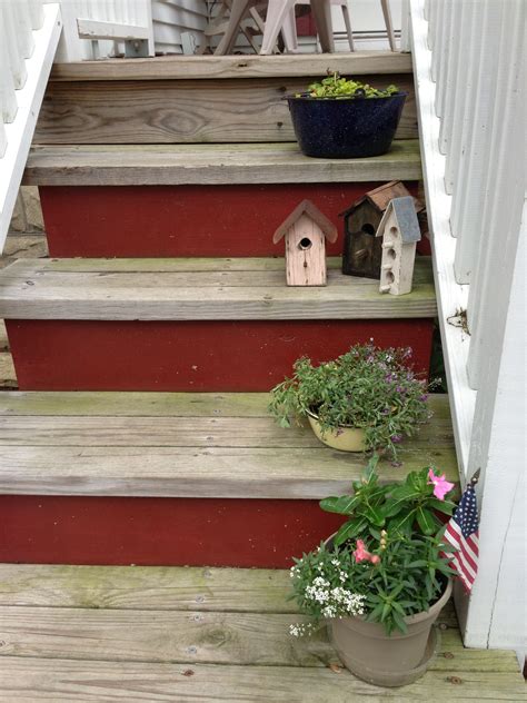 Back Porch Stairs Outdoor Rooms Porch Stairs Bird House