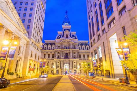 Cityscape Of Downtown Skyline Philadelphia In Pennsylvania Stock Image